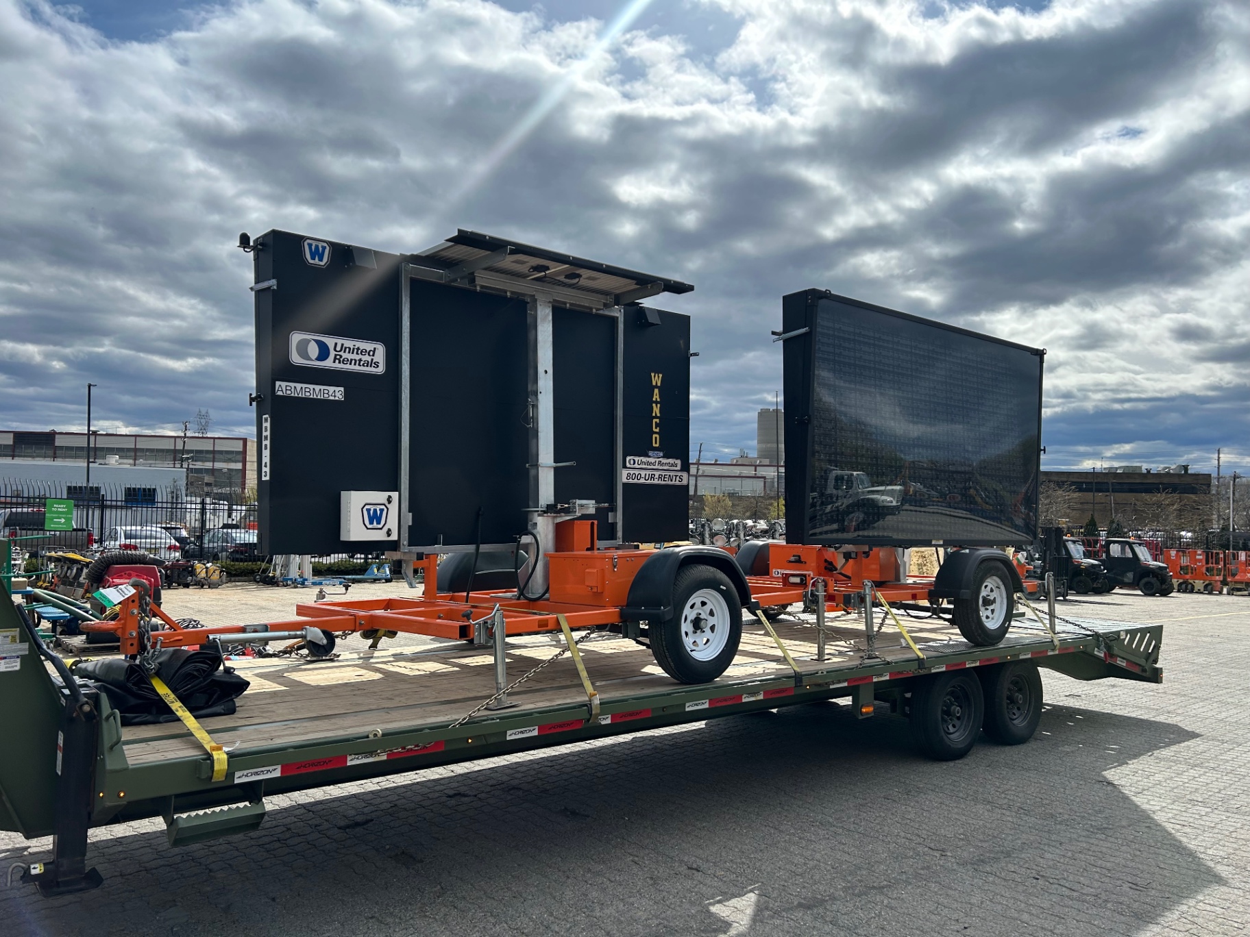Wanco message board trailers secured for delivery
